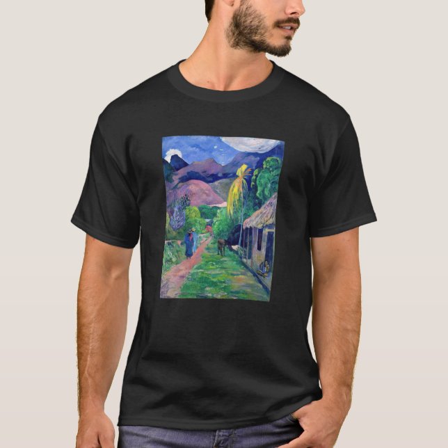 T-shirt Paul Gauguin - Rue à Tahiti (Devant)
