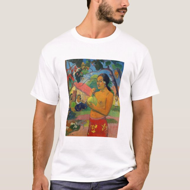 T-shirt Paul Gauguin - Une femme tenant un fruit (Devant)