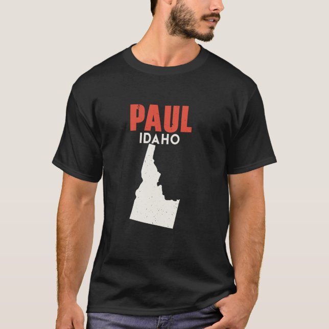 T-shirt Paul Idaho USA State America Travel Idahoan (Devant)