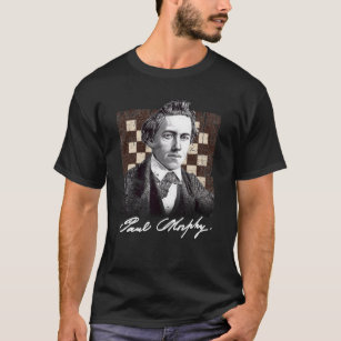 T-shirt Paul Morphy Vintage Chessboard Portrait