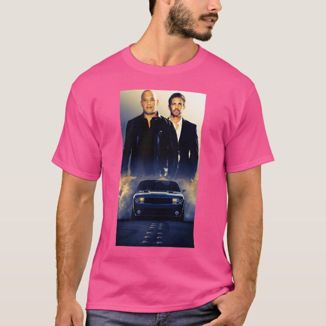 T-shirt Paul Walker Vin Diesel (Devant)