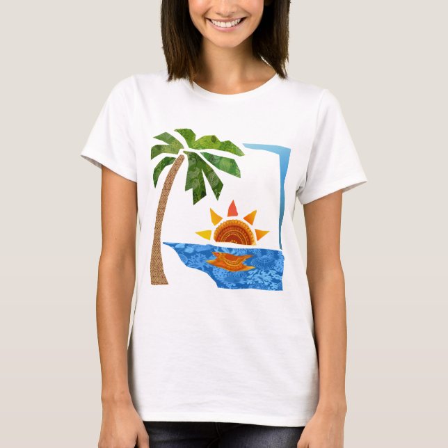 T-shirt Paume, Sun et mer (Devant)