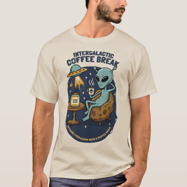 T-shirt Pause café intergalactique (Devant)