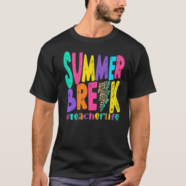 T-shirt Pause d'été Professeur désorganisé Léopard Lightni (Devant)
