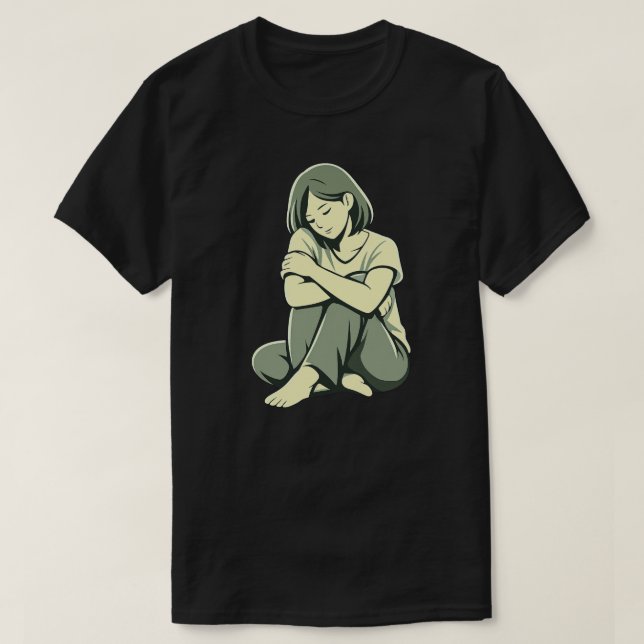T-shirt Pause Doux – Guérison Émotionnelle Silencieuse (Design devant)