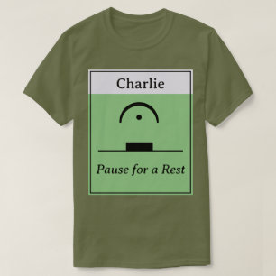 T-shirt Pause Personnalisée Repos Humour Musical Musique V