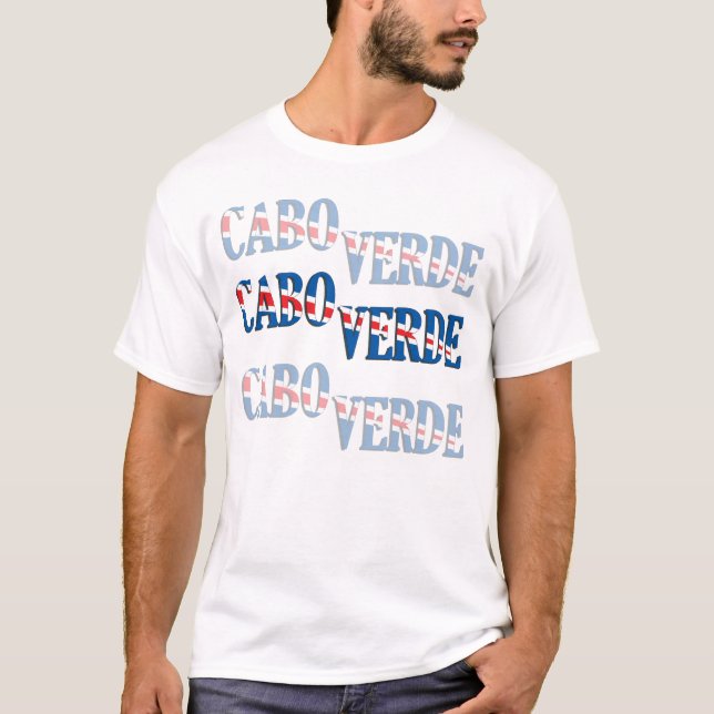 T-shirt Pavillon 3D Cabo Verde (Devant)