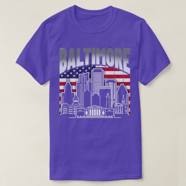 T-shirt Pavillon américain Baltimore Maryland (Design devant)