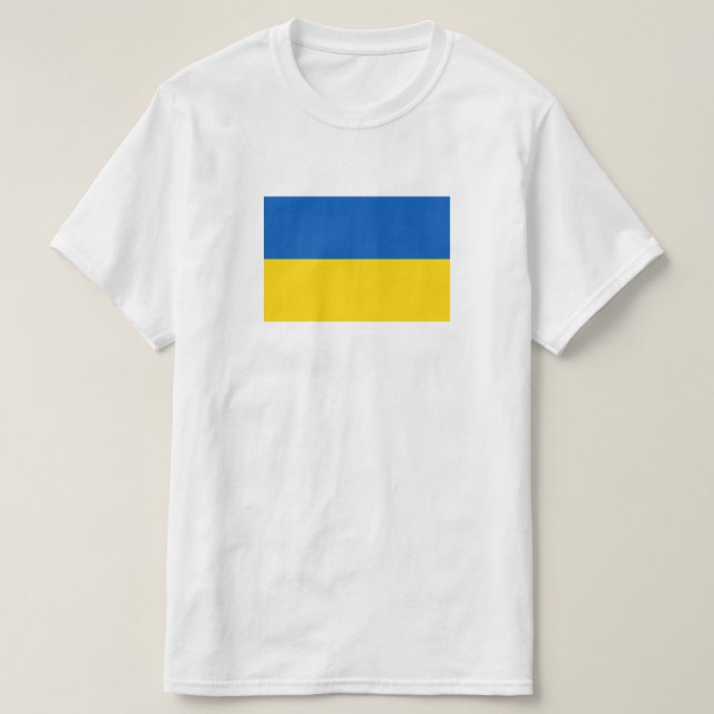 T-shirt Pavillon bleu et jaune de l'Ukraine (Design devant)