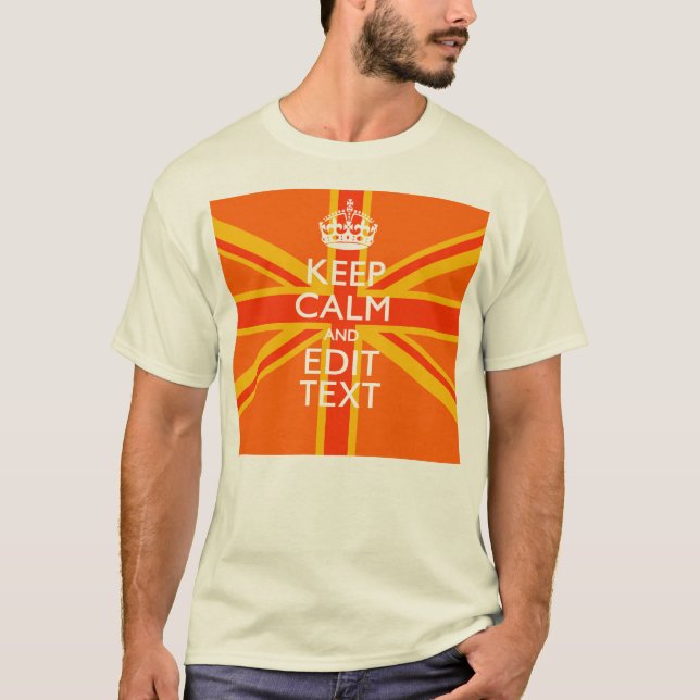 T-shirt Pavillon britannique Orange Union Jack (Devant)