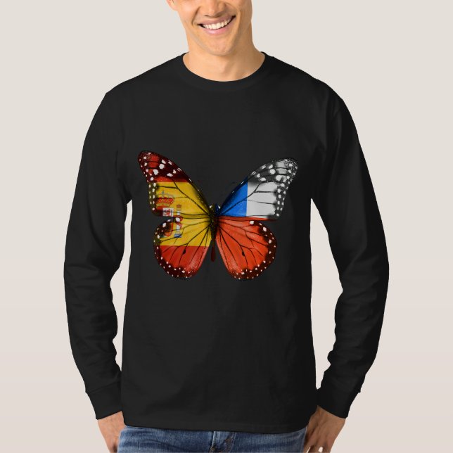 T-shirt Pavillon chilien espagnol (Devant)