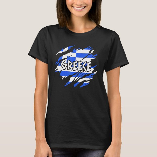 T-shirt pavillon de la Grèce (Devant)
