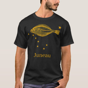T-shirt Pavillon d'état Juneau Alaska Pêche