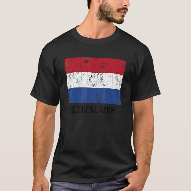 T-shirt Pavillon hollandais Pays-Bas Fierté (Devant)