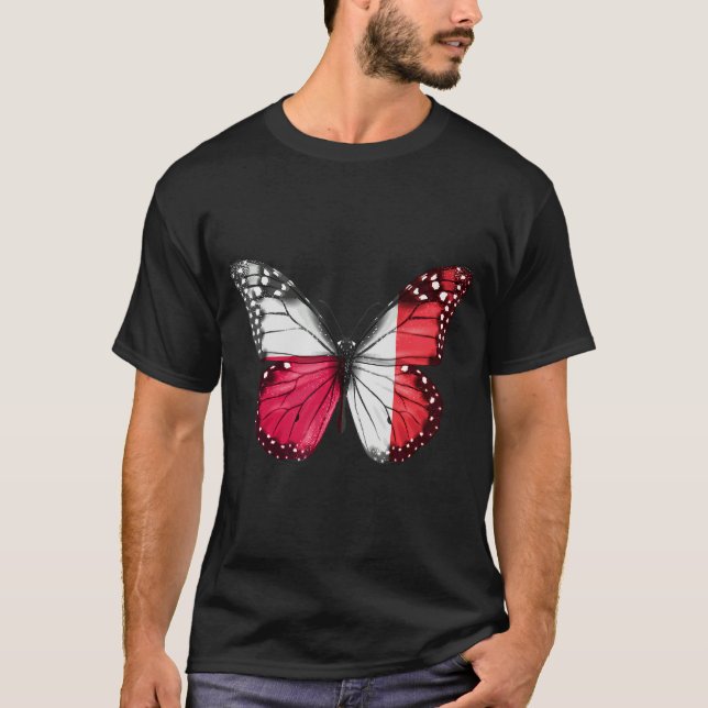 T-shirt Pavillon maltais polonais (Devant)