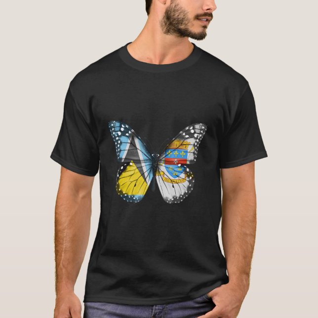 T-shirt Pavillon Saint-Barth de Sainte-Lucie (Devant)