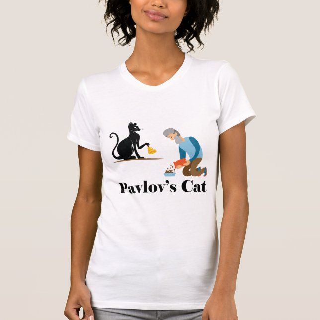 T-shirt Pavlov's Cat Funny Psychology (Devant)
