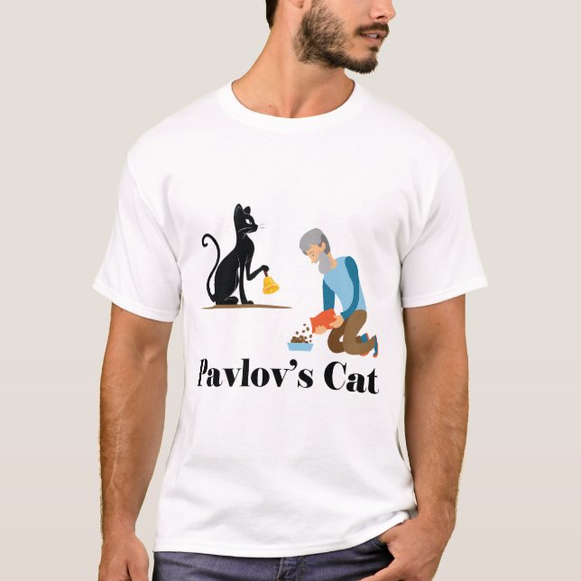T-shirt Pavlov's Cat Funny Psychology (Devant)