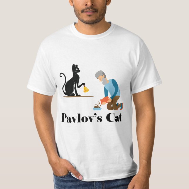 T-shirt Pavlov's Cat Funny Psychology (Devant)