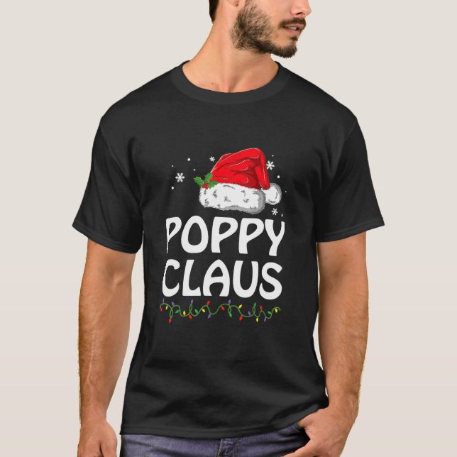 T-shirt Pavot Claus Chemise Noël Pyjama Famille (Devant)