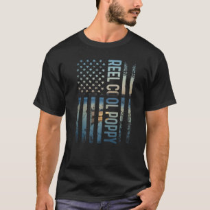 T-shirt Pavot Cool Mens Retro Patriotic Reel Pour Meilleur