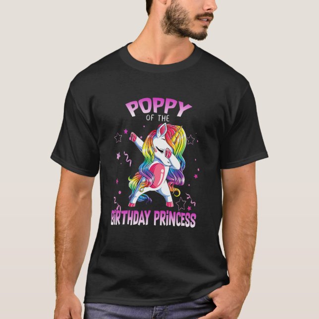 T-shirt Pavot de la fête d'anniversaire Princesse Dabbing  (Devant)