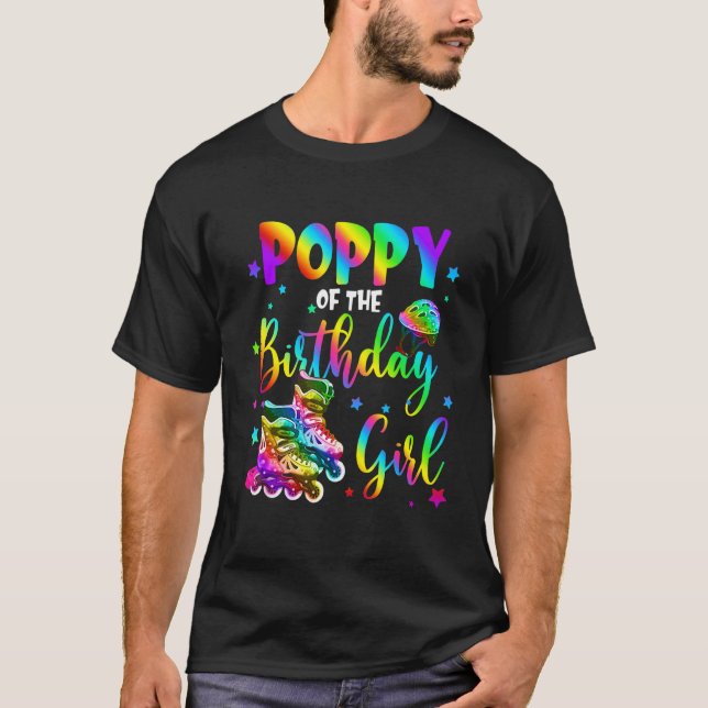 T-shirt Pavot De Roller Girl Roller Skating Anniversaire M (Devant)