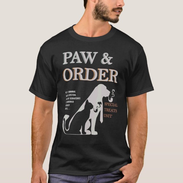 T-shirt Paw And Order Unité Féline Spéciale Formation Anim (Devant)