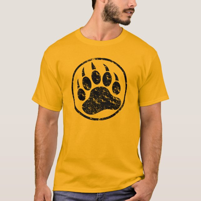 T-shirt Paw d'ours classique et Cool en état de détresse (Devant)
