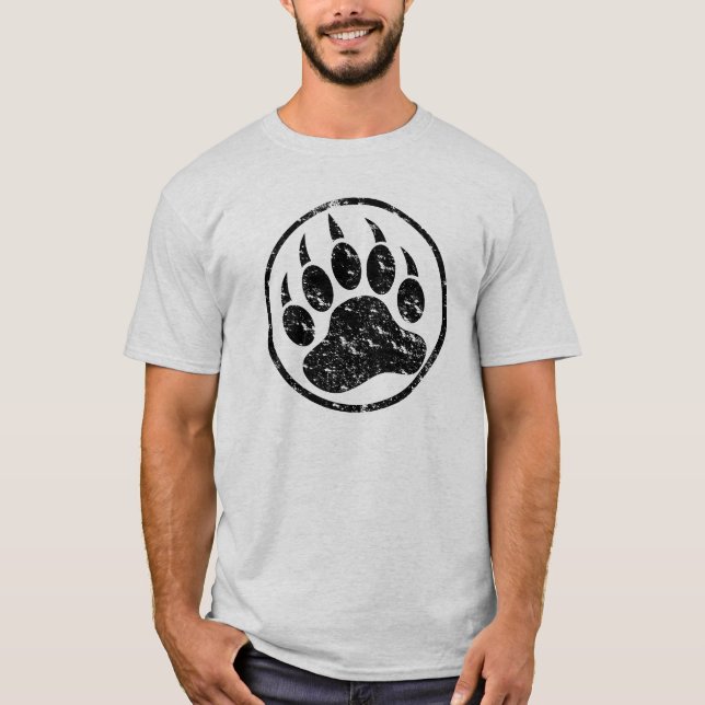 T-shirt Paw d'ours classique et Cool en état de détresse (Devant)