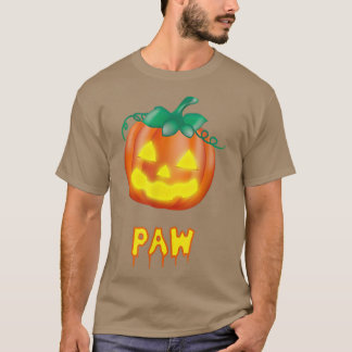 T-shirt Paw Funny Halloween Famille JackOLantern Citrouill
