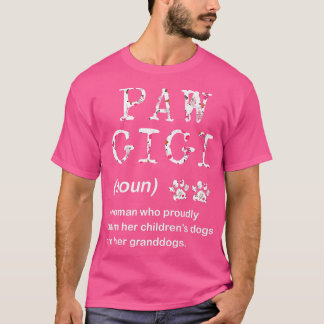 T-shirt Paw Gigi Chien Grandma Femmes pour la Mère de Noël