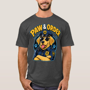 T-shirt Paw & Order Chien de Police PNG, Sublimation Drôle