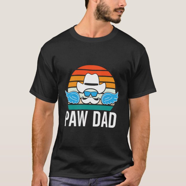 T-shirt Paw Papa Amoureux des animaux papa Animaux domesti (Devant)