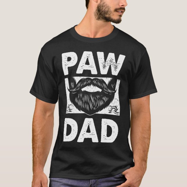 T-shirt Paw Papa Animal Daddy Animaux de compagnie Père Mo (Devant)