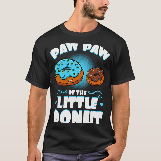T-shirt Paw Paw Of The Little Donut Gender Reveal Announce (Devant)