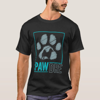 T-shirt Pawdre Chien Papa Fourrure papa Empreinte de patte