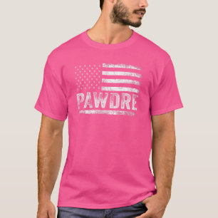 T-shirt Pawdre Hommes Drapeau américain Patte de Chien Mei