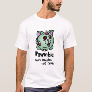 T-shirt Pawmbie la pièce en t de chaton de zombi