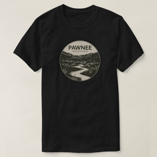 T-shirt Pawnee National Grassland Colorado stream (Design devant)