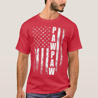T-shirt Pawpaw Cadeau Amérique Drapeau Cadeau Pour Hommes 