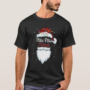 T-shirt Pawpaw Claus Beard Rouge Plaqué Pyjamas de Noël Xm