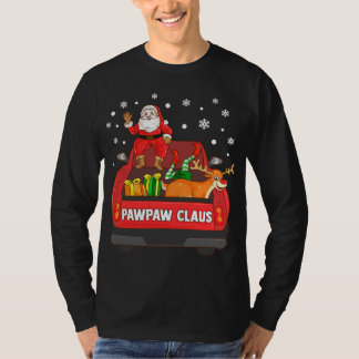 T-shirt Pawpaw Claus Camion Rouge Père Noël Reindeer Elf C