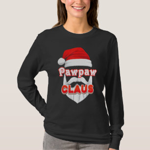 T-shirt Pawpaw Claus Noël Père Noël Face Joyeuse Sueur moc
