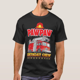 T-shirt Pawpaw Du Pompier De Camion D'Incendie D'Équipage 