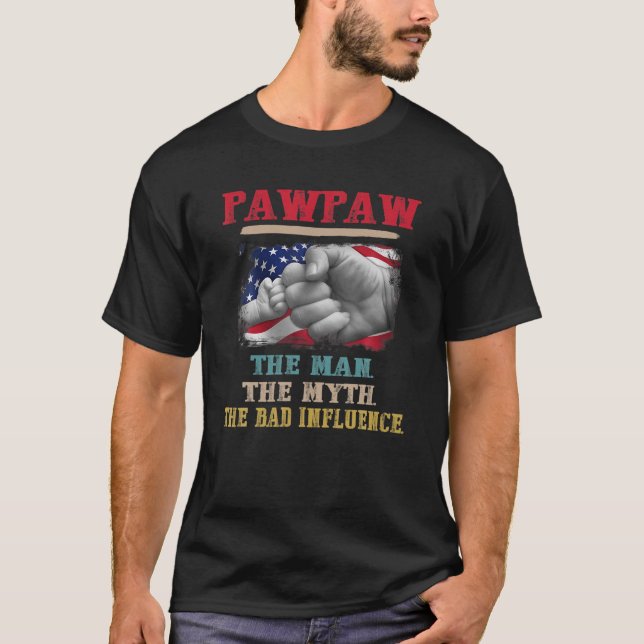 T-shirt Pawpaw L'Homme Le Mythe La Mauvaise Influence Drap (Devant)