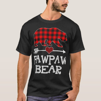 T-shirt Pawpaw Oear Pajama de Noël Rouge Plaid Buffalo Fam