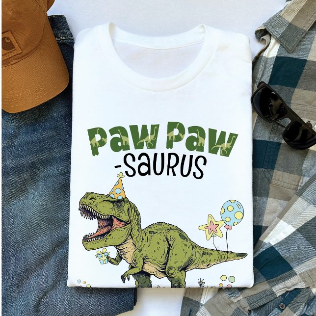 T-shirt PawPaw-saurus Funny Dinosaur Parti Anniversaire de (Cute PawPaw-saurus dinosaur theme kids birthday party matching family shirt, T-Rex, 3-Rex, grandpa)