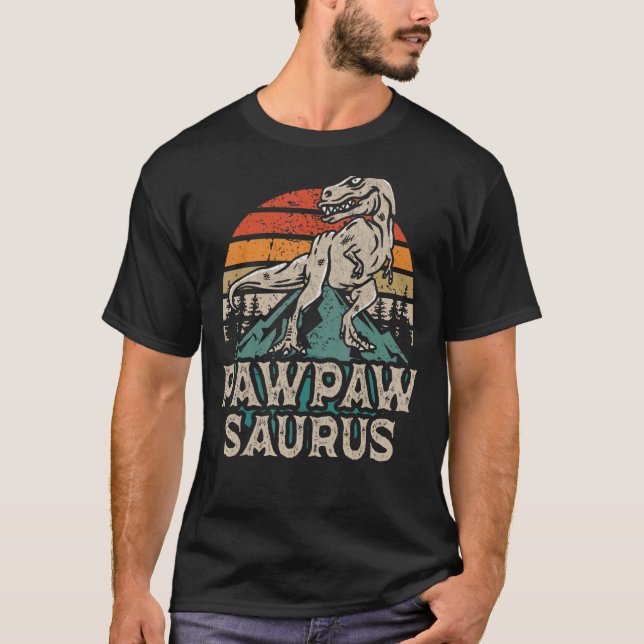 T-shirt Pawpawsaurus Dinosaur Grand-pa Pawpaw Saurus Père (Devant)