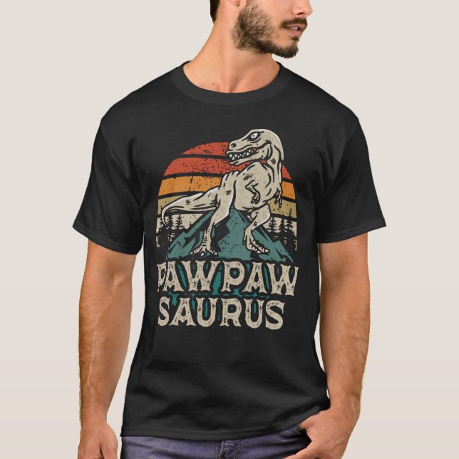 T-shirt Pawpawsaurus Dinosaur Grandpa Saurus Fête des père (Devant)